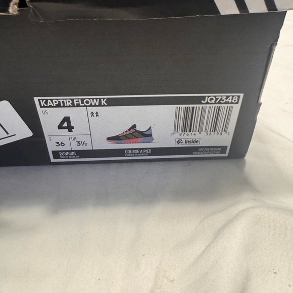 Adidas Kids Sneakers in Black, Pink, and Lime sz 4 - Picture 5 of 5